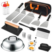 Stainless Steel Griddle Accessories Kit, Flat Top BBQ Tools, 8 or 17 Pieces