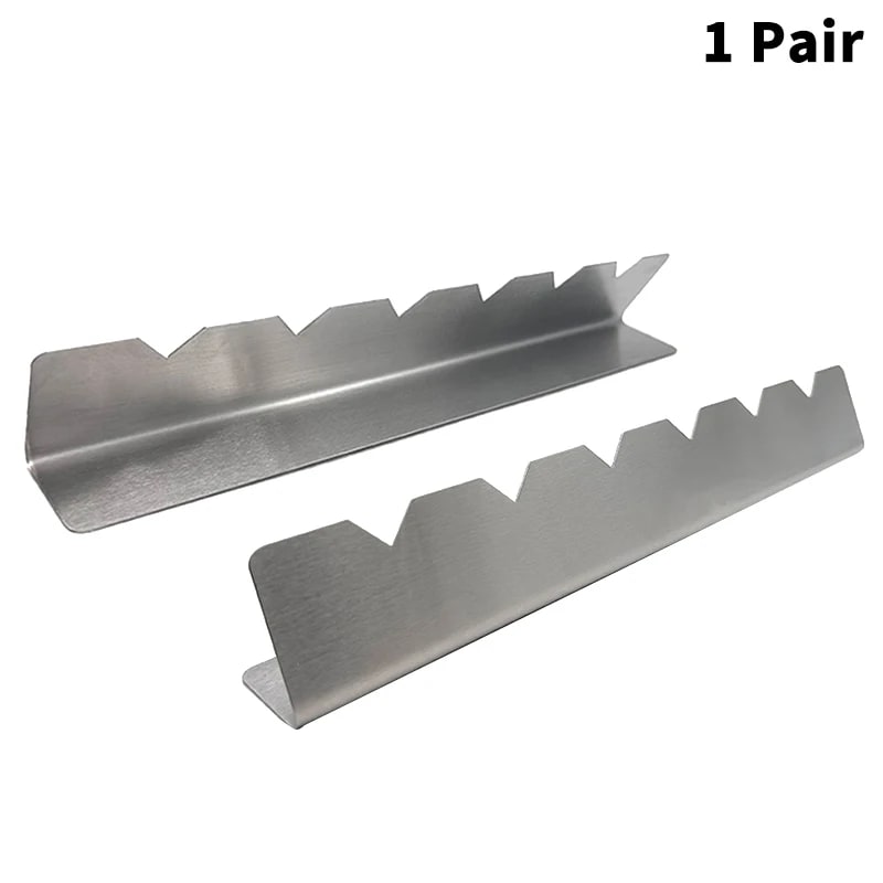 HUXUAN Stainless Steel BBQ Skewer Rack Pair, 30 x 4.5 x 3 cm