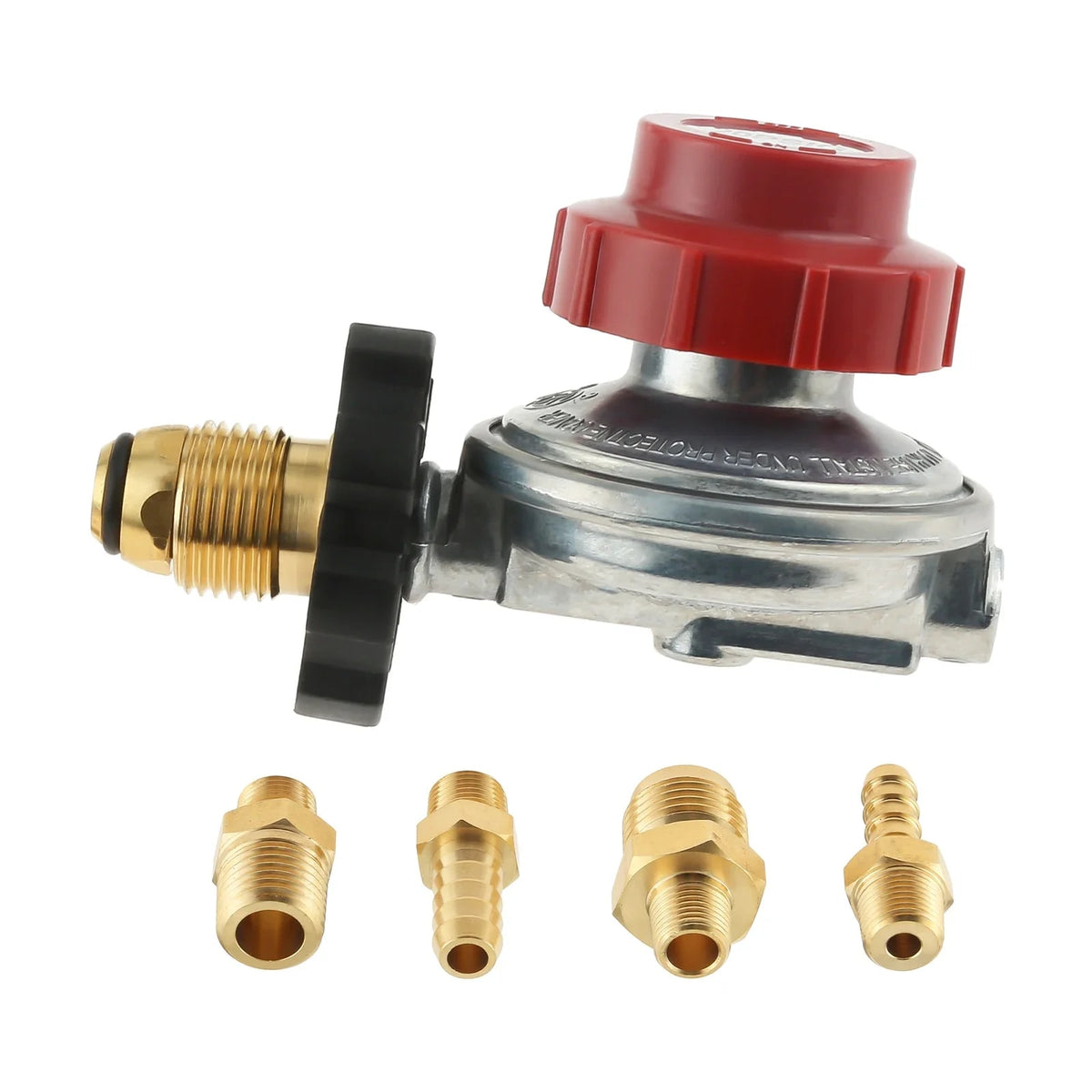 bbqdeals Adjustable Propane Regulator Valve Kit, 0-20 PSI, POL Connector