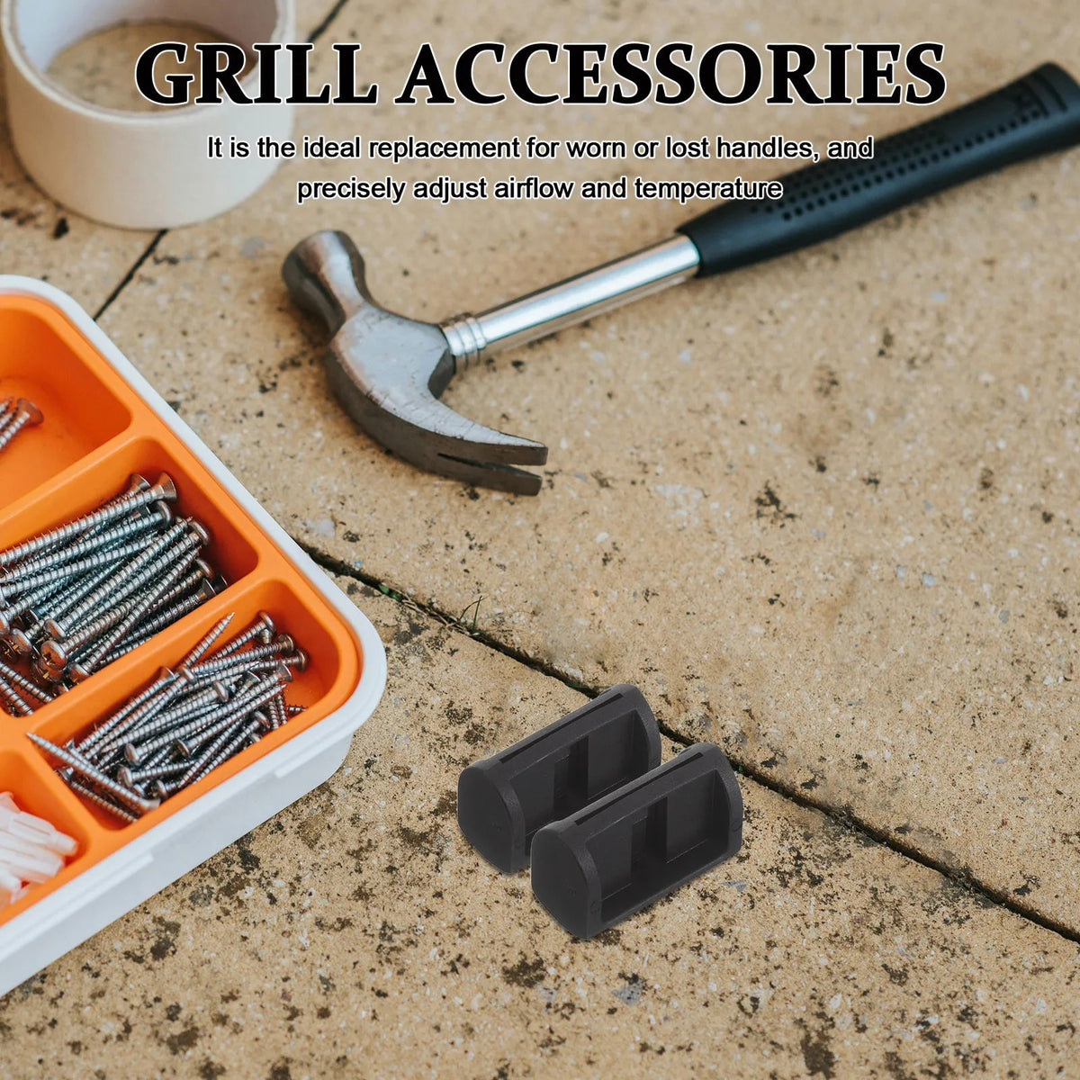 10 Pack Black Plastic BBQ Grill Damper Handles, Heat-Resistant Vent Knobs