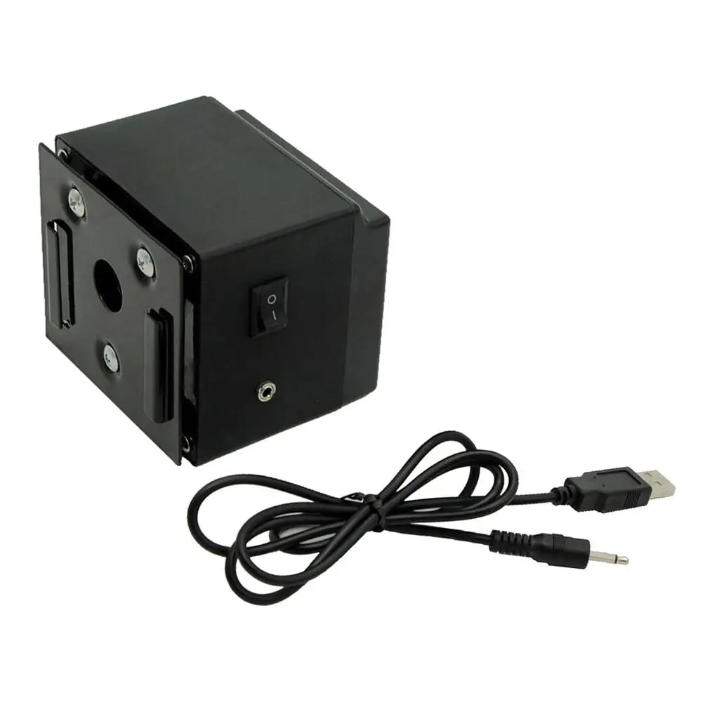 Rechargeable Rotisserie Grill Motor, DC 5V, 4 RPM, Black Metal