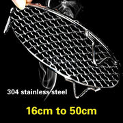 304 Stainless Steel Round BBQ Grill Mesh Rack, Multiple Sizes