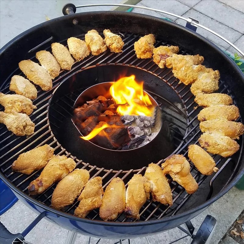 Stainless Steel BBQ Charcoal Heat Cone 12in for Kettle Grills