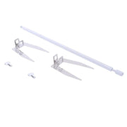 Stainless Steel BBQ Rotisserie Forks and Spit Rod, Silver, 1pc