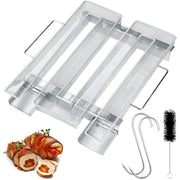 Cold Smoke Generator Stainless Steel BBQ Smoker with Handle, Hooks and Brush