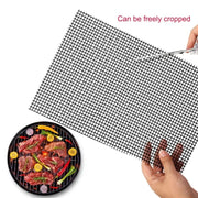 Black Metal Mesh Grill Mats, 5 Pack, 33 x 40cm, Reusable BBQ Mats