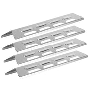 Gas Grill Heat Plates, 4-Piece Metal Replacement Burner Covers, 408 x 98 x 35mm