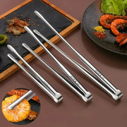 304 Stainless Steel BBQ Cooking Tongs with Serrated Grips, S-M-L