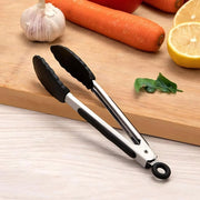 27.5cm Kitchen Tongs with Silicone Tips, Non-Scratch BBQ, Salad and Cooking Tool