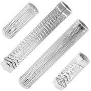 Metal BBQ Smoker Tube for Hot and Cold Smoking, Round or Hexagonal, 6 or 12 Inch