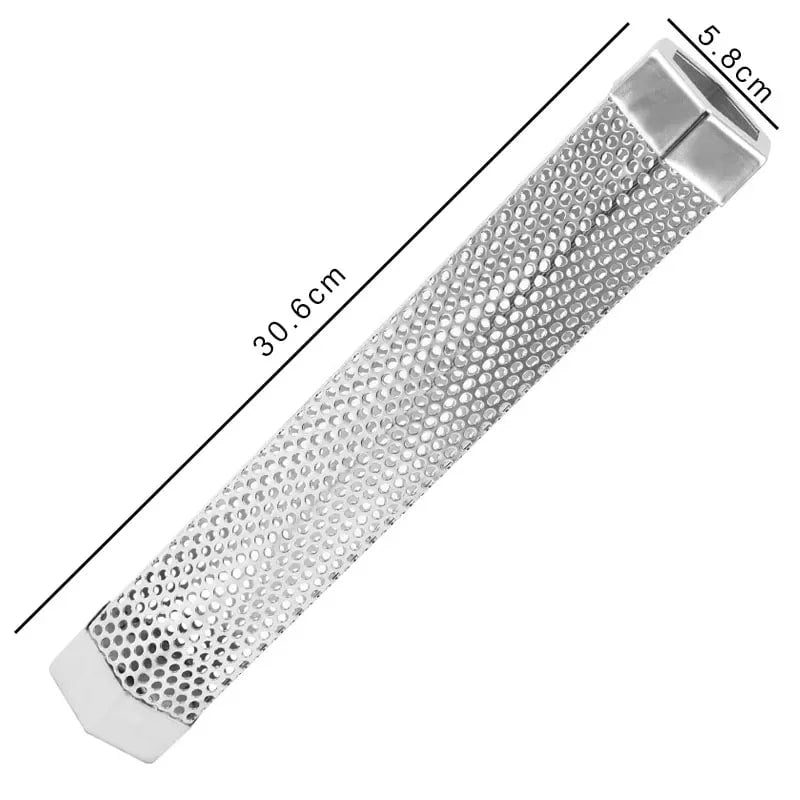 Metal BBQ Smoker Tube for Hot and Cold Smoking, Round or Hexagonal, 6 or 12 Inch - 12inch Hexagon