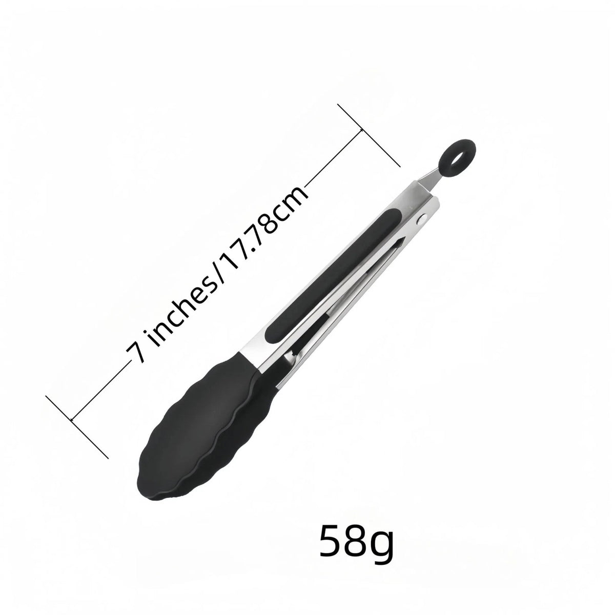 Stainless Steel BBQ Tongs with Silicone Tips, 7 or 9 Inch - 7in