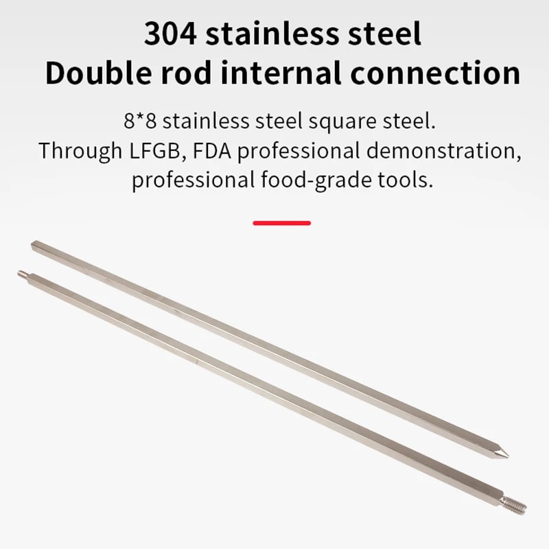 Onkel.J Electric BBQ Rotisserie Kit, 106cm Stainless Steel Spit Rod