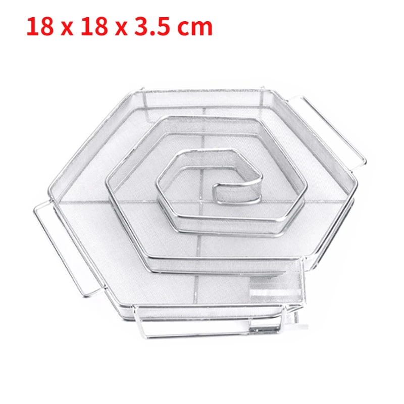 Stainless Steel Cold Smoke Generator for BBQ Grills and Smokers, Hot or Cold Smoking - Hexagon