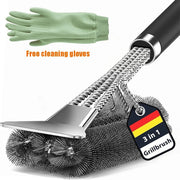 Stainless Steel BBQ Grill Brush with Scraper, 45cm