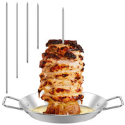 Stainless Steel Vertical Kebab Skewer Stand, 10in Base, 3 or 5 Poles