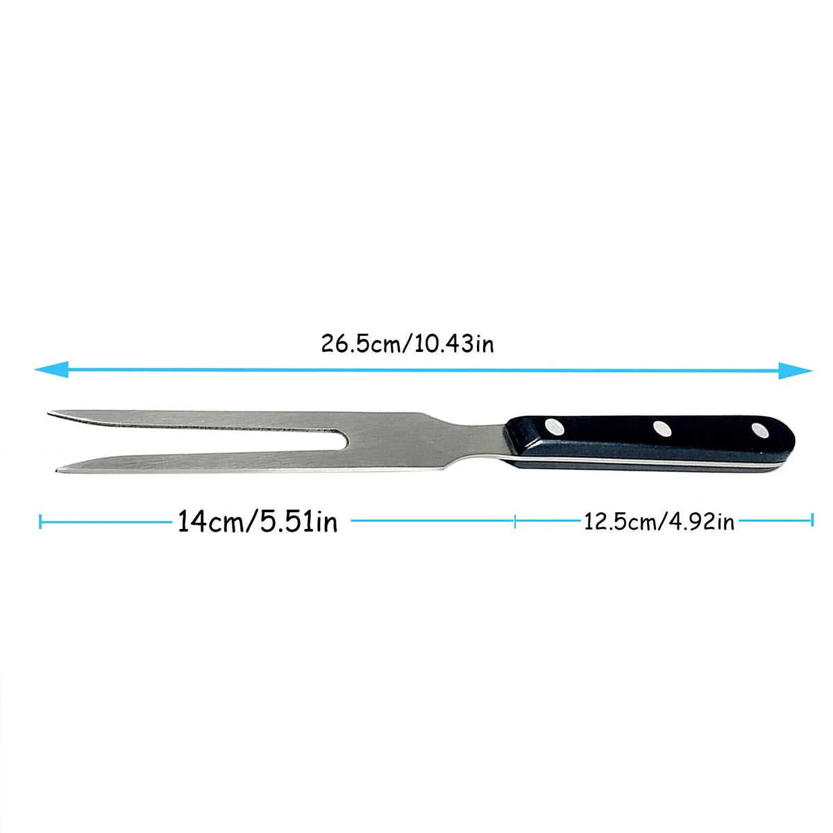 2-Piece 26.5cm Metal Carving Fork Set for BBQ, Cooking and Serving
