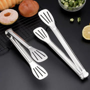 Stainless Steel Food Tongs for Barbecue, Salad and Bread, 7, 9 or 12 Inch