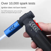 Honest Metal Butane Jet Lighter, Windproof Blue Flame, 141mm