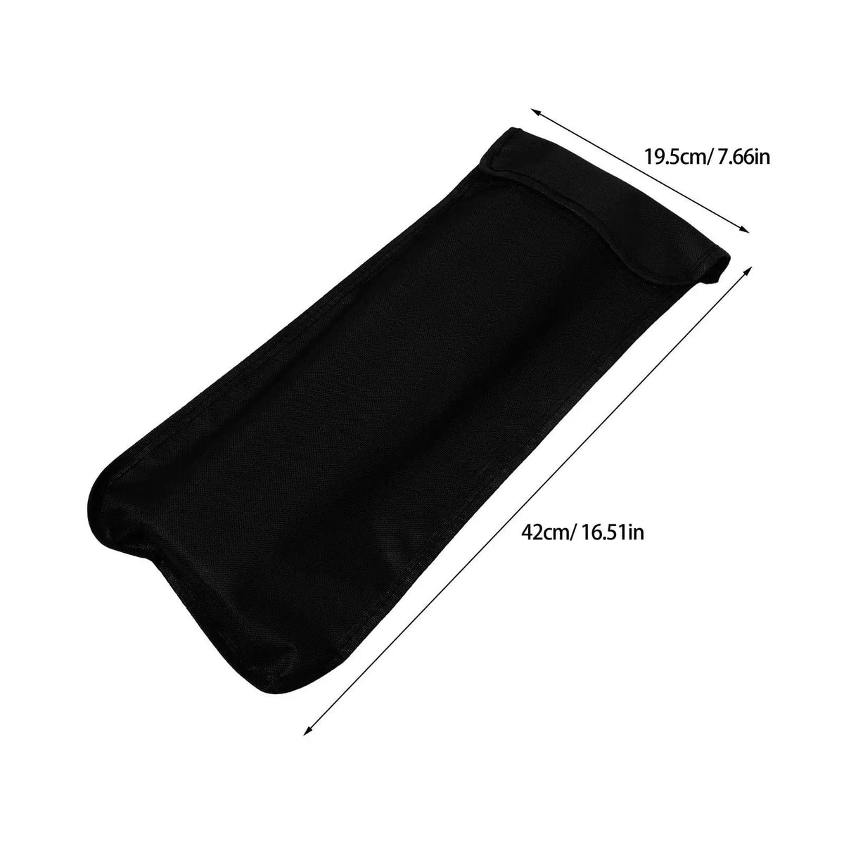 BBQ Tool Storage Bag, Folding Black Carry Case, 42 x 19.5 cm