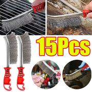 Wire BBQ Grill Cleaning Brush, 230mm Silver Barbecue Scrubber