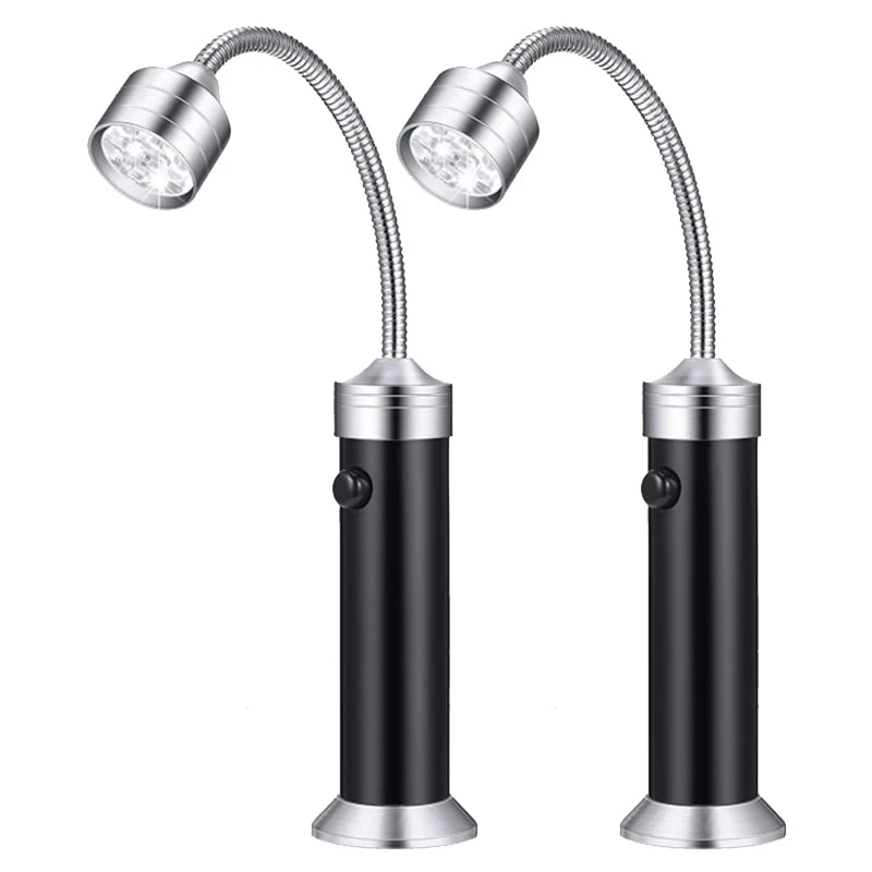BBQ Grill Light, 9 LED, 360° Flexible Gooseneck, Magnetic Base, 75 Lumens, Black - 2PCS