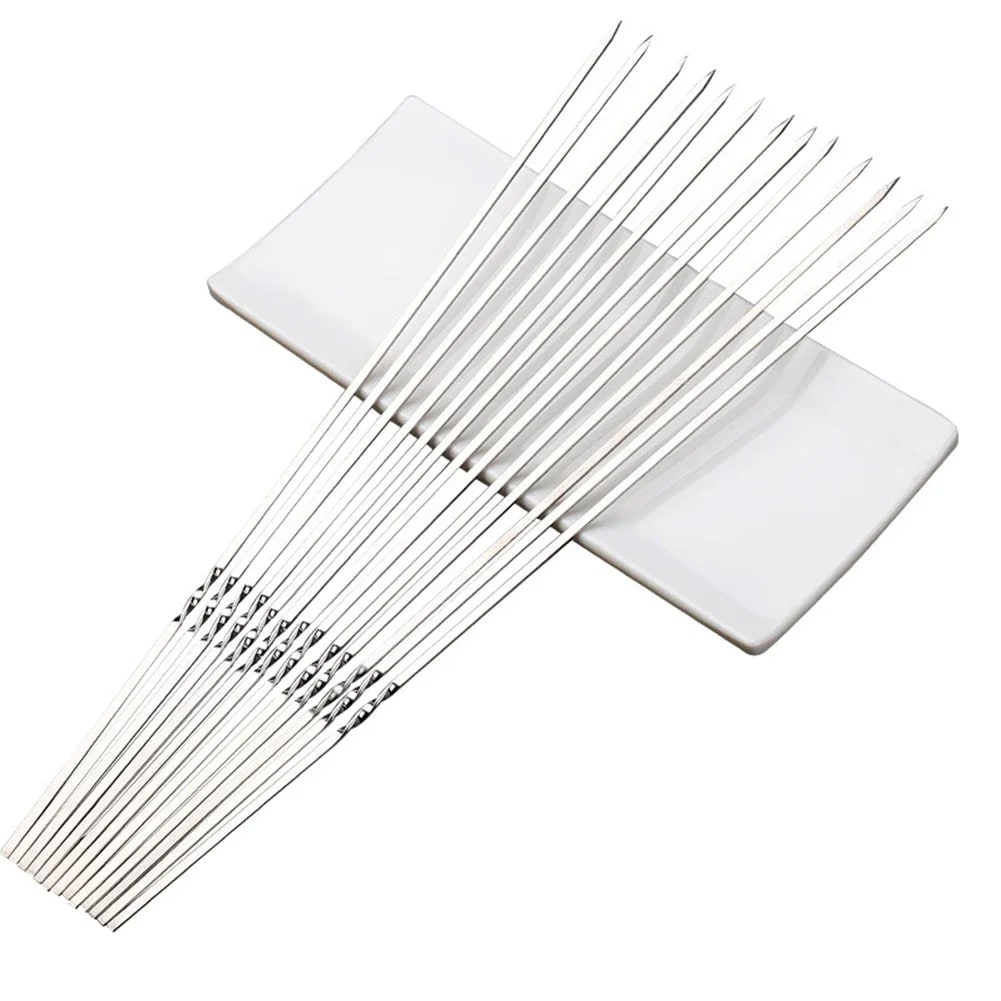 49-Hole BBQ Meat Skewer Maker Tool Box, 18 x 13.8 x 11 cm - 20pcs Skewer