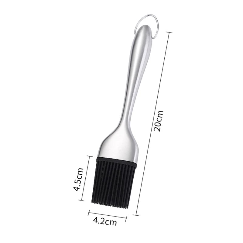 Stainless Steel BBQ Basting Brush, Long or Short Pastry Brush - short