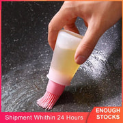 Silicone Oil Dispenser Basting Brush for BBQ Cooking, 12cm