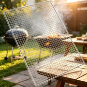 Stainless Steel BBQ Grill Mesh Rack, 40 x 25 cm or 45 x 30 cm