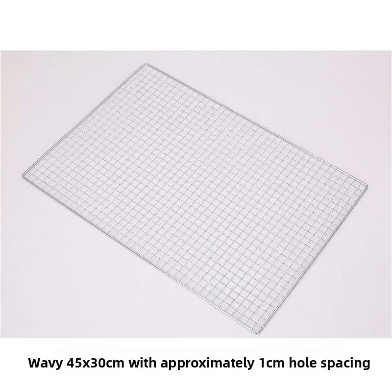 Stainless Steel BBQ Grill Mesh Rack, 40 x 25 cm or 45 x 30 cm - 45x30cm