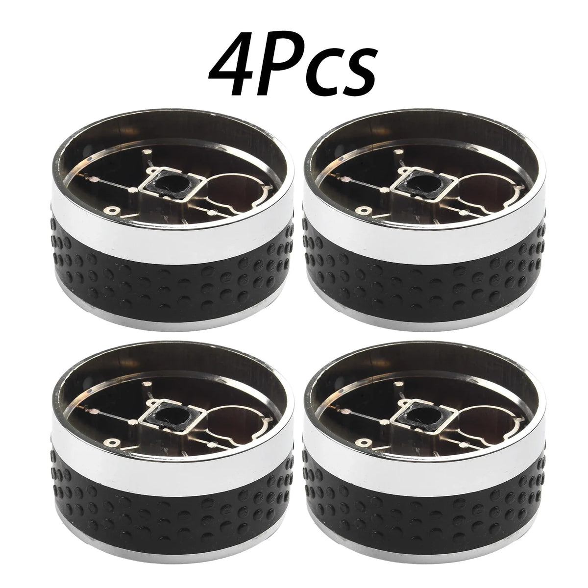 4-Pack Grill Control Knobs, Plastic BBQ Gas Stove Replacement, 50mm or 58mm