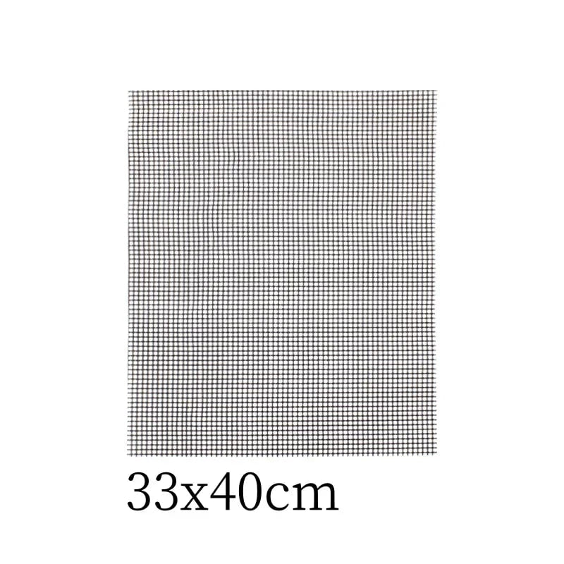 Non-Stick PTFE/Teflon BBQ Grilling Mesh Mat, Reusable Cut-to-Fit Grill Liner - B--black---1PC
