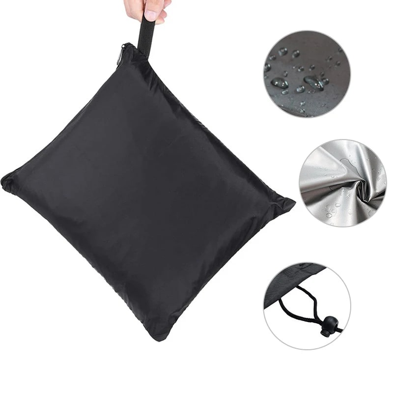 bbqdeals Black BBQ Grill Cover, 210D Oxford Cloth, 67.1 x 44 x 32 cm, for