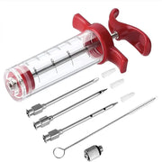 Meat Injector Syringe with 3 Marinade Needles, 30ml BBQ Turkey Injector Kit