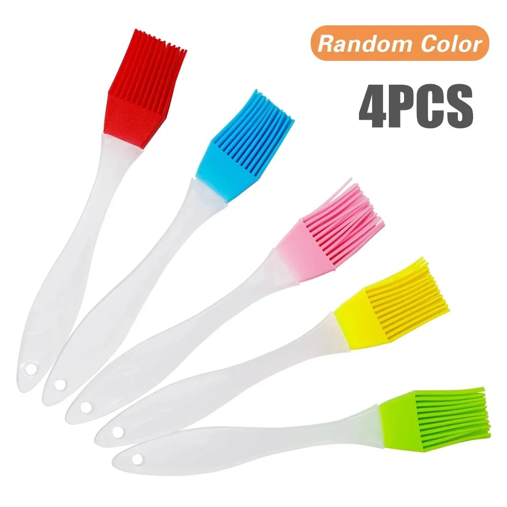 Silicone BBQ Basting Brush 170 x 32mm for Grilling, Pastry and Baking - 4PCS