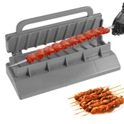 Kebab Maker Press Mould, Reusable Plastic BBQ Skewer Tool, Grey