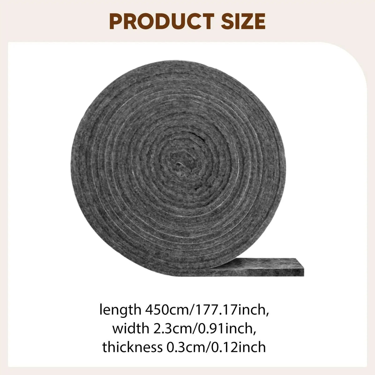 Kesoto BBQ Gasket Felt Tape Seal Replacement for Grills and Smokers, 450cm