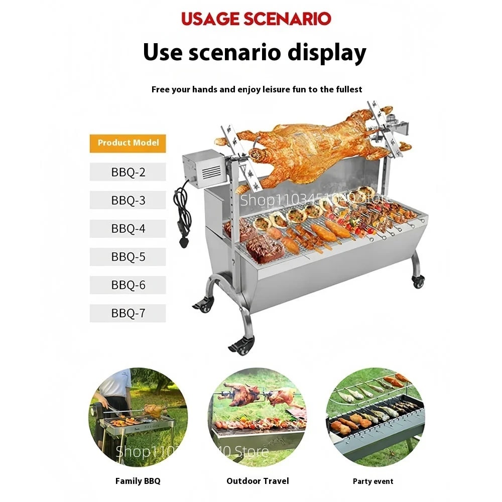 BBQ-127M Automatic Barbecue Rotisserie Motor, 110V/220V, 15W/28W/38W