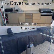 Custom Size Outdoor Kitchen BBQ Cover, 600D Oxford Polyester, Waterproof