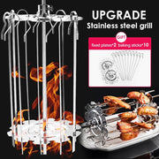 Rotating BBQ Grill Skewer Cage, Cold Rolled Steel, 20cm or 25cm