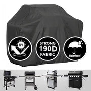 BBQ Grill Cover, Black 100% Polyester Outdoor Barbecue Cover, 8 Sizes