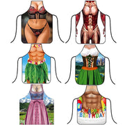 Printed BBQ Apron, Non-Woven Cotton & Linen, Multiple Sizes and Designs