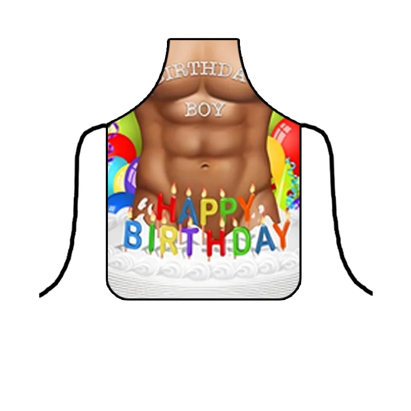 Printed BBQ Apron, Non-Woven Cotton & Linen, Multiple Sizes and Designs - 55x68cm22x27in / 2603303313