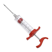 Barbecue Sauce Injector with Stainless Steel Needle, Red Plastic, 22cm