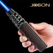Jobon ZB-588 Gas Jet Flame Torch Lighter, Refillable Zinc Alloy, Black or Golden Black