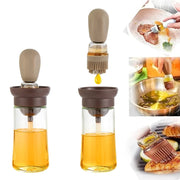 Quantitative Oil Basting Brush Bottle for BBQ Cooking and Baking, PEVA Plastic