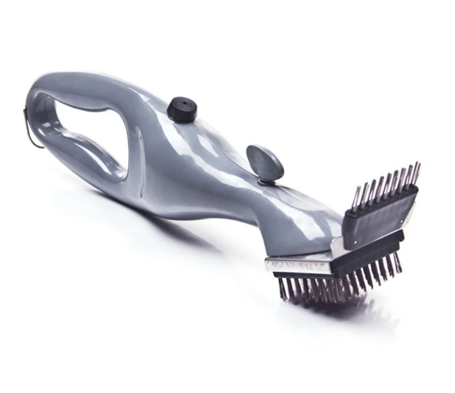 Steam Grill Cleaning Brush with Scraper, Iron Metal, Heat-Resistant BBQ Tool
