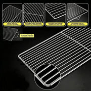 304 Stainless Steel Baking Cooling Rack and BBQ Grill Mesh, Multiple Sizes