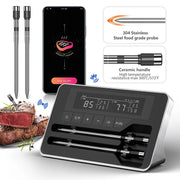 Xinsio Wireless Bluetooth Meat Thermometer with CHEFBBQ App, 1 or 2 Probes